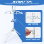 Retail-Ready Hanger Rack for Clothing Dress Garment Coat, Adjustable 32-63 inch T Shirt Display Stand for Adult Vendors, Portable Hanging Black Metal Design - Image 6