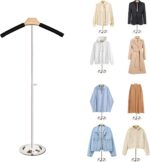 Shirt Display Stand Adjustable Height 20-36" Stainless Steel Base & Foam-Padded Hangers, Premium Clothing Display for Delicate Fabrics, T-Shirt Display Stand for Vendors, Retail Stores (Black, 1pc) - Image 8