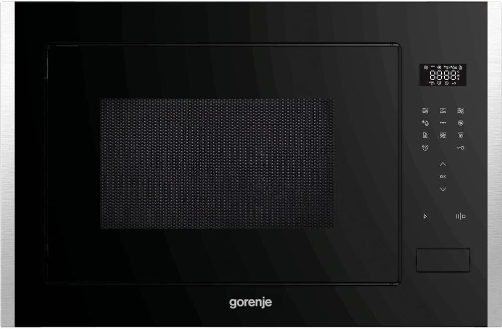 619IOUFqiFL._AC_SL1000_.jpg Gorenje Bm251S7Xg, 60 Cm Built In Microwave With Grill, 25 Liters Capacity, Multi Level Baking, 10 Preinstalled Programs,Black, 1 Year Warranty - Image 1