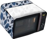 Full Closure Microwave Oven Top Cover for Samsung 28L CE1041DSB2/TL Convection Microwave Oven with PVC Attractive Digital Prints/Dustproof/Water Resistant-Blue Grey Leaf - Image 4