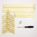 Doll Clothes Hanger Dolls Garment Rack with 10 Pcs Wooden Clothes Hanger Small Wooden Clothing Rack for Girl Doll Clothe Mini Hangers for Dollhouse - Image 3