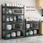 Heavy Du 3 5 Tier Adjustable Metal Sto Rack Kitchen er's Shelf Versatile Shelving Unit for Ga Office Living Room Outdoor Black 50x35x118cm - Image 5