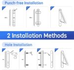 Retractable Clothes Rack, Stealth Clothes Drying Hangers, Wall Mounted Folding Clothes Hanger Drying Rack for Laundry Room Closet Storage Organization (Sliver) - Image 5