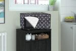 The Furnishing Tree Microwave Oven Cover for Samsung 28 L Convection MC28H5145VK/TL Basketweave Pattern Grey - Image 2