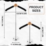 6 Pack Adjustable T Shirt Display Flexible Shoulder Stand，Portable Clothes Hanger Rack for Clothing Garment Coat Retail Vendor，Shirt Rack，Metal Clothing Display Rack,17.3 x 31.3 Inch - Image 3