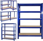 5 Tier Boltless Metal Shelving Unit Heavy Duty Steel Shelves 175kg Load Capacity per Shelf Perfect for Storage and nization in Garage Warehouse or Home - Image 4