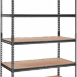 PeakPursuit Storage Shelving Unit, 5-Tier Adjustable Metal Storage Shelves, 48" L x 24" W x 72" H Heavy Duty Garage Storage Shelves for Kitchen Pantry Basement Bathroom Laundry
