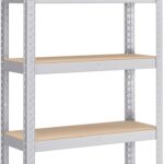 SONGMICS 5-Tier Shelving Unit, Steel Shelving Unit for Storage, Boltless Assembly, for Garage, Shed, Load Capacity 650 kg, 30 x 75 x 150 cm, Silver GLR030E01