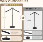 Mannequin Torso, Adjustable Shirt Display Stand Height 20 to 34 Inches, Cap and Gown Display Stand Stable Clothing Garment Dress Form, Coat Jacket Hanger Easy to Install, Black - Image 4