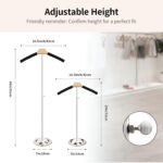 Shirt Display Stand Adjustable Height 20-36" Stainless Steel Base & Foam-Padded Hangers, Premium Clothing Display for Delicate Fabrics, T-Shirt Display Stand for Vendors, Retail Stores (Black, 2pcs) - Image 5