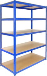 Monster Racking 5 T-Rax Heavy Duty Shelves Industrial Garage Storage Solutions, 280kg/shelf, 120cm x 60cm x 180cm - Image 2