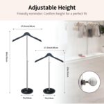 Shirt Display Stand 20-36“ Mannequin Torso with Pure Wood Hangers Dual Non-Slip Design, Stable Metal Base, Ideal T-Shirt Dress Form Display for Vendors, Retail, and Daily Use (Black, 2 Pack) - Image 6
