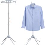 Abiglifty T Shirt Display,34-63 Inch Height Adjustable T Shirt Display Stand Adult for Vendors,Portable Hanging Clothes Display,Hanger Rack for Clothing Dress Garment Coat Retail (Grey)