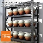 Adjustable 4Tier Heavy Duty Metal Garage Storage Shelves Industrial Utility Rack for Warehouse Pantry & ClosetSturdy White Shelving Unit 63"x79"x16" - Image 3