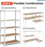 DAYONG Storage Rack, Heavy Duty 5-Shelf Storage Unit, Metal Shelves Laminated Shelf Industrial Utility Rack for Garage, Pantry, Kitchen, Workspace, 183cm H x 90cm W x 40cm D - Image 3