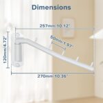 Alise Swing Clothes Hanger Rack,Garment Racks Wall Mount Clothes Bar-Hanger Holder Hooks Heavy Duty Folding Drying Rack Space Saving Clothing Hanging System Closet Storage Organizer,White,GGYJ1005-W - Image 6