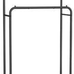 SONGMICS Double Rods Clothes Rack with Wheels, Clothing Rack for Hanging Clothes, Heavy Duty Garment Rack with Mesh Storage Shelf, 2 Brakes, Each Top Rail Holds up to 77 lb, Black UHSR26BKV1