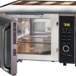 Stylista Microwave Oven Cover for Samsung 28 L Convection MC28H5033CK Gingham Pattern Beige