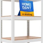 HOMEDANT 5 Tier Laminated Boltless Heavy Duty Garage Storage Adjustable Wide Size Metal Shelving Unit (1, (Shelf-W). 24.4" Wx16.5 Dx59.5 H)