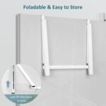 Over The Door Clothes Hanger, Foldable Over The Door Hanger, Over The Door Drying Rack for Coat, Space Saving Small Clothes Rack Door Hangers for Clothing, White - Image 4