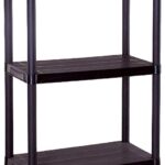 Taylor & Brown 5 Tier Heavy Duty Black Plastic Garage Storage Shelving 60cm Wide Shelves Shed Shelf Unit Home Office Pantry Workshop Racking (60 x 30 x 172cm)