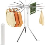 Tripod Clothes Drying Rack, Garment Rack Portable and Foldable Space Saving Laundry Drying Rack - Drying Rack Clothing Floor Folding Balcony Bedroom Household Aluminum
