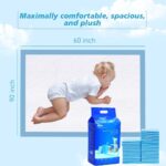 Cute 'n' Cuddle Baby Disposable Changing Mats – Waterproof & Ultra Absorbent Diaper Changing Pads (60x90cm, Pack of 60) Leakproof Travel Changing Mat Liners for Newborn & Toddlers - Image 2
