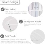Premium Velvet Hangers (Pack of 50) Heavyduty- Non Slip No Shoulder Bump Suit Hangers - Chrome Hooks,Space Saving Clothes Hangers,Rounded Hangers for Coat,Sweater,Jackets,Pants,Shirts(White), one size - Image 5