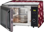 Stylista Microwave Oven Cover for Samsung 21 L Convection CE77JD-SB/XTL Floral Pattern Red
