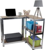 Kinzo Storage Shelving Unit 5 Shelves Heavy Duty Max 750 kg No Screws MDF - Image 7