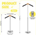 Sintuff Adjustable T Shirt Display Flexible Shoulder Stand Shirt Rack Portable Hanging Black Metal Clothes Hanger Rack for Clothing Garment Coat Retail Vendor, Height 16-27.9 Inch (2 Pcs) - Image 2
