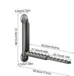 Clothes Drying Rack Wall Mounted, Retractable Clothes Drying Rack,Dish Drying Rack with Suction Cups for Laundry Room Organization and Storage, Clothes Hanger for Dorm, Closet, Balcony(Black) - Image 8