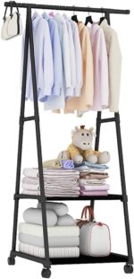 Fitto Coat Rack Multi-Function, Removable for Bedroom, Hanging Clothes, with Wheels, Floor Standing Triangle Hanger, Coat Rack Stand, Color: LYJ3 2 - Image 7