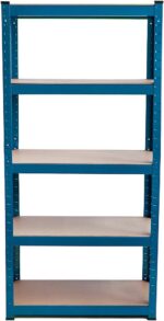 Home Vida 5 Tier Heavy Duty Shelf Storage Steel Shelving Rack Heavy Duty Kitchen Garage Racking, 875 kg Capacity, Large, Blue - Image 4