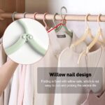 M&J&DELEE M&J Folding Hanging Drying Rack Thicken Portable Colored Folding Clothes Hangers, Portable Folding Travel Hangers, Clothes Washing Drying Rack for Outdoor Camping Travel(pack of 10) - Image 4