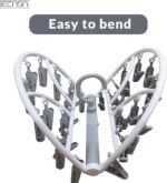 ECASA™ Foldable Drying Laundry Hanger with clips, Drying Rack with 32 clips Each, Laundry Clips and Drip Drying Hangers for Socks, Underwear, Towel, Scarfs And Bras (Assorted Color) - Image 6