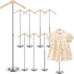 Huaerle 8 Pcs T Shirt Display Stand for Child Adjustable Clothes Rack Display Flexible Shoulder Stand Portable Clothes Hanger Clothing Hanging Rack for Garment Coat Retail Vendor, Height 16-27.9In