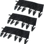 TamBee Portable Hanger Clips Travel Clothesline Travel Hangers Towel Drying Rack Clothing Hanger Folding Portable Sock Dock Swimsuit Drying Rack Hanger with 6 Clips Pack of 3 (Black)