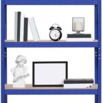 Garage Shelving Heavy Duty Storage Shelves 5 Tier Metal Storage Shelving Unit Adjustable Garage Storage Shelves for Craft Warehouse Pantry Basement Closet Pantry Shelf 71"H x 35.4"W x 17.7"D (Blue)