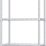 HOMEFORT 5-Shelving Unit, Adjustable Wire Shelving, Metal Wire Shelf Rack Organizer for Kitchen, Pantry, Closet, Bathroom, Laundry,Sliver,21" W x 11" D x 53" H