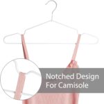 HOUSE DAY Metal Hangers Plastic Hangers 10 Pack - White Shirt Hangers for Clothes Space Saving Clothes Hangers Rubber Coat Hangers for Adult Heavy Duty Hangers Strong Anti-Slip Hangers Wire Hangers - Image 4