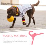 POPETPOP 30 Pcs Dog Clothes Drying Rack Clothes Hangers Mini Drying Rack Clothing Hangers Pet Clothing Hangers Dog Coat Hangers Puppy Clothes Hanger Dog Clothing Hanger Pink - Image 3