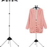 Adjustable T Shirt Display Stand, 32-63 inch T Shirt Display for Adult, Portable Hanging Clothes Display, Hanger Rack for Retail, Boutique, Vendors, Trade Shows, Store, Events(Black)