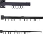 HOME DWELL Wall Mounted Folding Clothes Hanger Stand, Swivel Arm Clothes Drying Rack with Multiple Hooks, Heavy Duty Space Saving Organizer for Closet, Laundry Room & Bedroom - Image 3