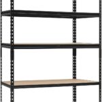 Heavy Duty Garage Shelving Units,5-Tier Adjustable Storage Shelves,48 x 18 x 72in,Loads 3000 LBSS,Adjustable Garage Storage Shelving, Metal Storage Utility Racks Shelf Unit (48x18x72 Inch)