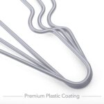 HOUSE DAY Metal Hangers Plastic Hangers 20 Pack - Shirt Hangers for Clothes Space Saving Clothes Hangers Rubber Coat Hangers for Adult Heavy Duty Hangers Strong Anti-Slip Hangers Wire Hangers - Image 2
