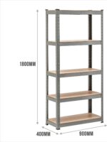 EAZILIFE The Shopfitting Shop 5 Tier Boltless Garage Shelving Workshop Storage Racking Shelves Heavy Duty GREY Metal - Image 2