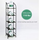 U HOOME 5 Tier Bathroom Storage Shelf, Free-Standing Metal Corner Rack, Narrow Shelving Unit Organizer, Multifunctional Storage Rack for Kitchen Garage Pantry - Image 6