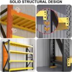 Adjustable 4Tier Heavy Duty Metal Garage Storage Shelves Industrial Utility Rack for Warehouse Pantry & ClosetSturdy White Shelving Unit 63"x79"x16" - Image 7