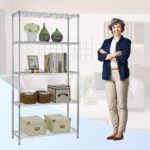 5 Tier Wire Shelving Unit Storage Shelves Metal Wire Shelf Storage Rack Adjustable Commercial Organizer Heavy Duty Layer Unit for Restaurant Garage Pantry Kitchen Office 72"x36"x14" (Chrome) - Image 4